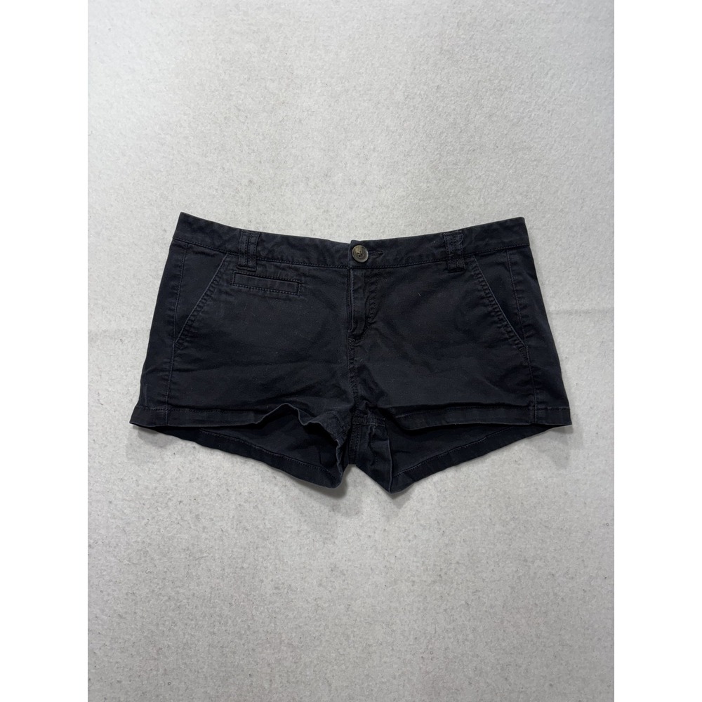 Express Shorts Womens 4 Black Chino Twill 2.5" Inseam Flat Front Casual Summer